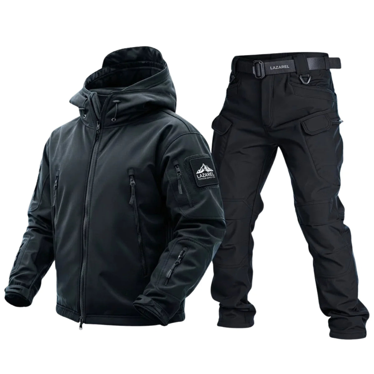 Lazarel Alpha One Softshell Jacket & Pants Set in black