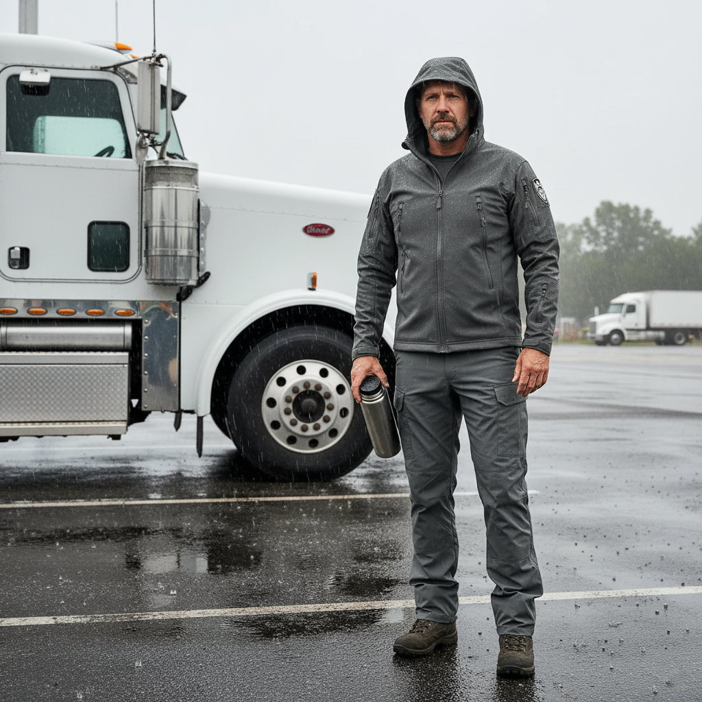 Alpha One Softshell Jacket & Pants Set – The Perfect Gear for Truck Drivers Facing Any Weather
