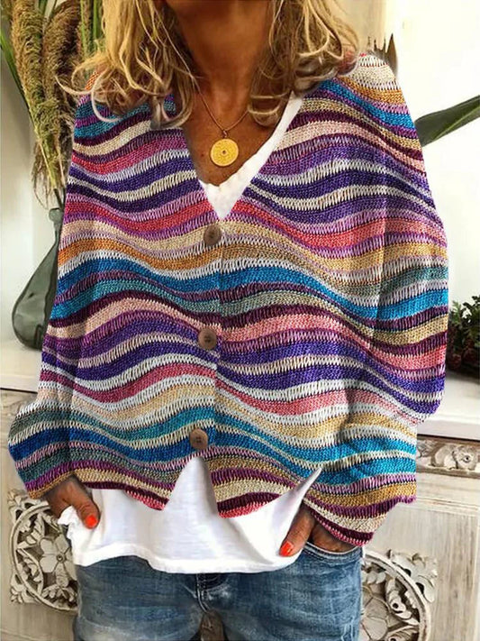 LINDA - STRIPED CARDIGAN